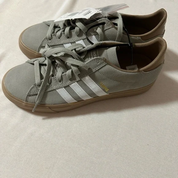 Adidas Campus Vulc II Skate Shoes – Light Grey / Gum Sole – Size 9.5 (Men’s) - Picture 8 of 8